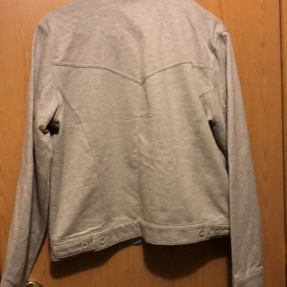 Back in the saddle size medium cotton polyester grey button front coat - Picture 8 of 8